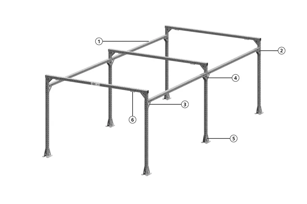 Диаграма на портална система за мостови кранове